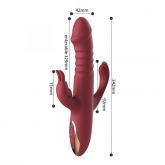 Vibrador Triplo Estimulo com Vai e Vem 12 Modos de Vibrações