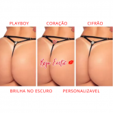 *Calcinha Fio Dental Personalizável Brilha no Escuro