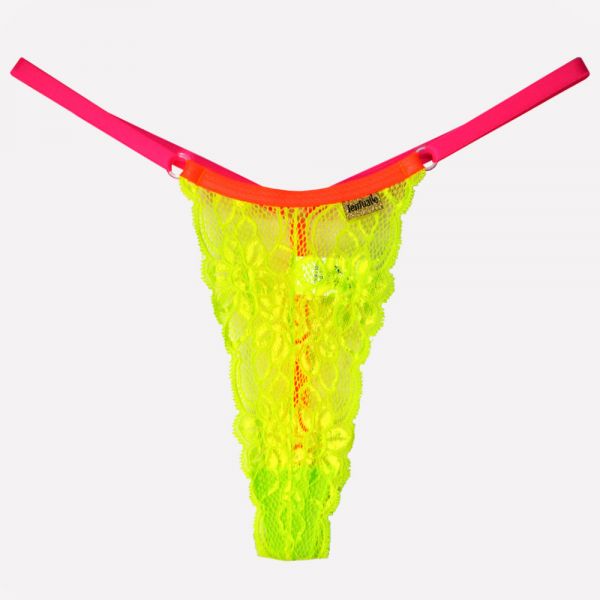 Tanga Neon Olívia Fio Dental em Renda