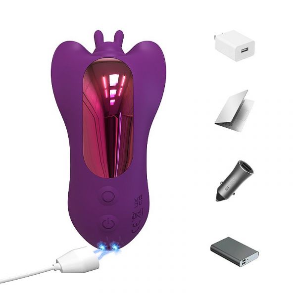 Vibrador Duplo Estimulos com Pulsação - Joyce