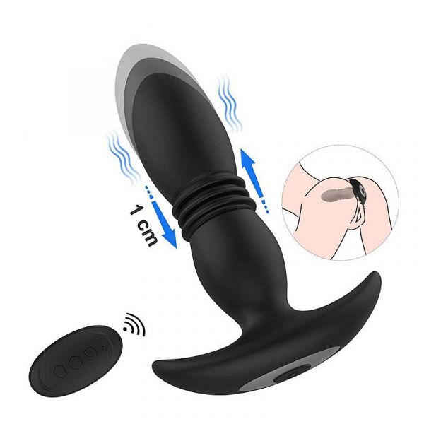 *Plug Anal com Vibrador Vai e Vem