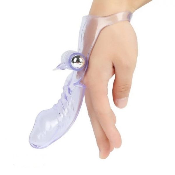 Capa para Dois Dedos com Vibrador em Jelly