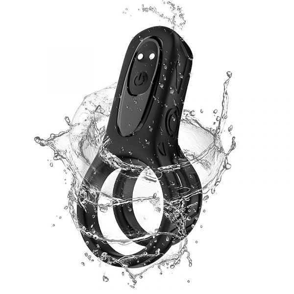 Anel Recarregável Duplo com Vibrador Robô