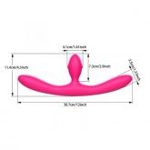 Vibrador Dupla Penetração Strapless com Controle Remoto
