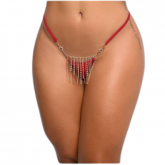 Calcinha Vinil com Strass Removível