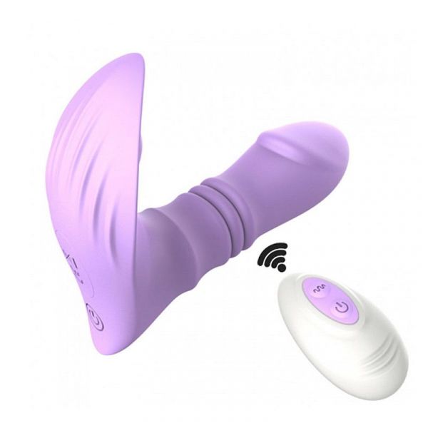 Vibrador de Ponto G e Clitóris com Vai e Vem - Controle Remoto