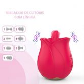 Estimulador de Clitóris com  Formato Língua - Rosa