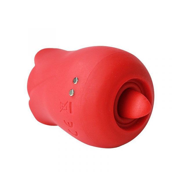 Estimulador Formato Rosa Cúpula - 2x1 com Pulsação e Língua
