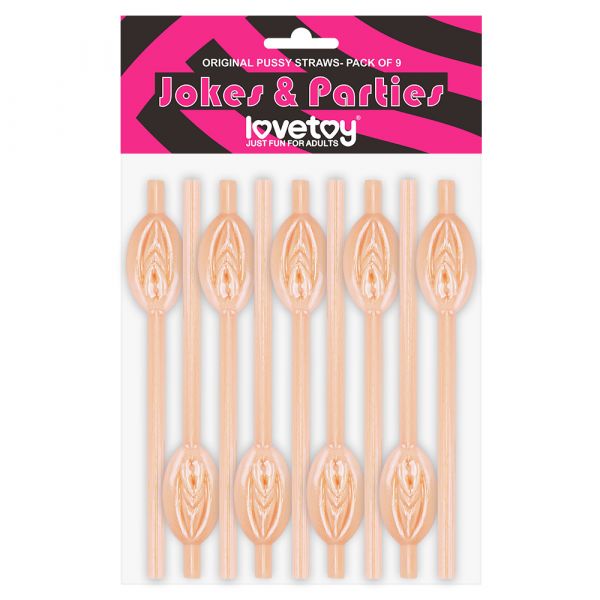 Kit com 9 Canudos em Formato Vagina