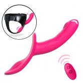 Vibrador Duplo com Cinta e Controle Remoto