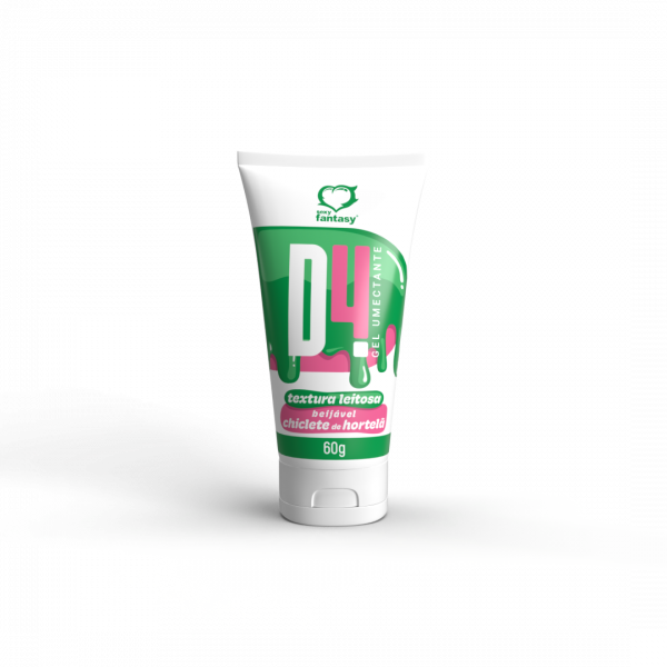 D4 Lubrificante Textura Leitosa Beijável Chiclete de Hortel