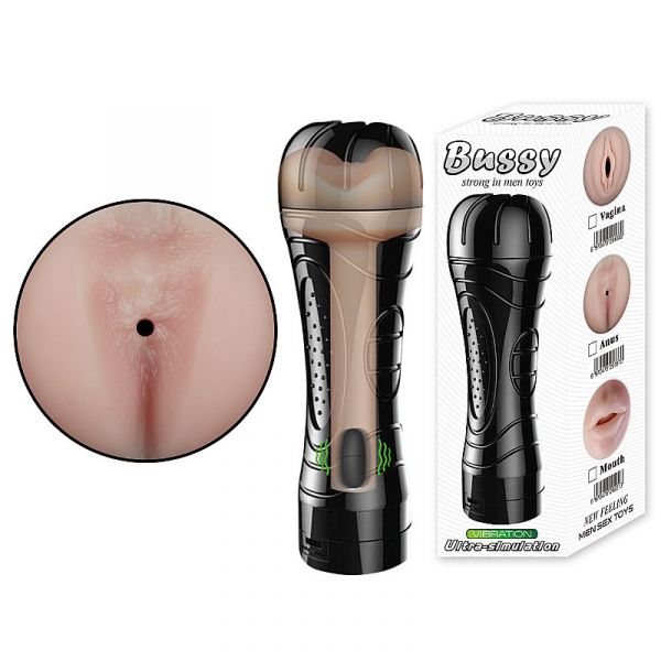 Lanterna Masturbador Ânus em Cyberskin com Vibrador