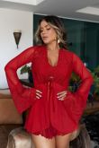 *Robe Tule e Renda Vazado nas Costas