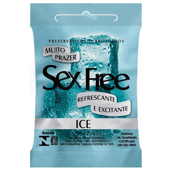 Preservativo Ice Com 3 Unidades Sex Free