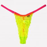 Tanga Neon Olívia Fio Dental em Renda