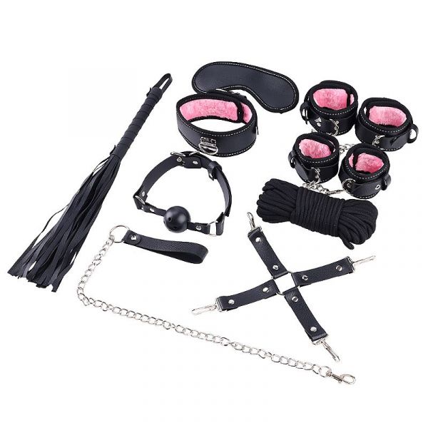 Kit Sado 8 peças - Preto com Rosa