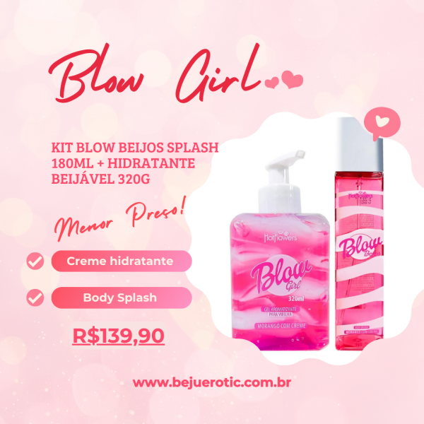 Kit Blow Beijos Splash 180ml + hidratante beijável 320g