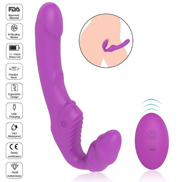 Vibrador Dupla Penetração  Strepless - Nana - S-Hand
