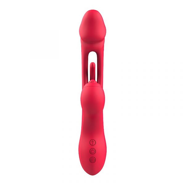 Vibrador Duplo Estímulo com Dedilhar Slap
