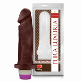 Prótese 18 x 4,5cm com Vibrador Marrom