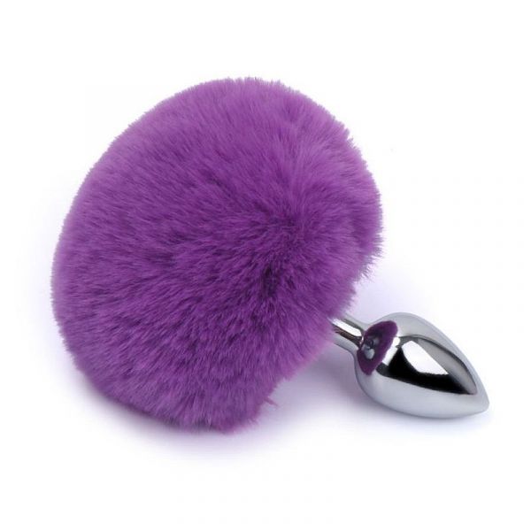 Plug P Pompom de Coelho em Aço