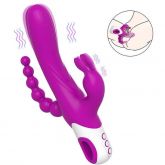 Vibrador Tripla Penetração Estímulos - Eden
