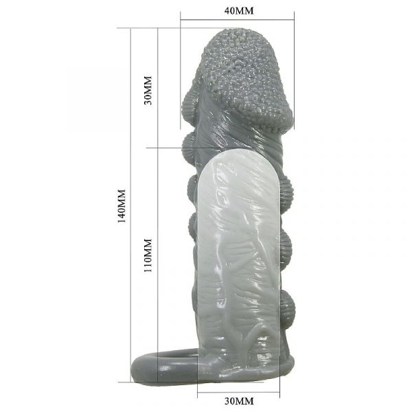 Capa Peniana Extensora com Anel para Escroto - Penissleeve