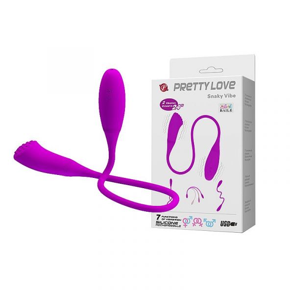 Vibrador Duplo Estímulos Snaky Vibe - Pretty Love