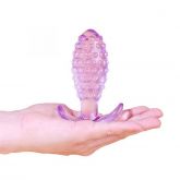 Plug Bolinha GG Silicone com Textura Transparente