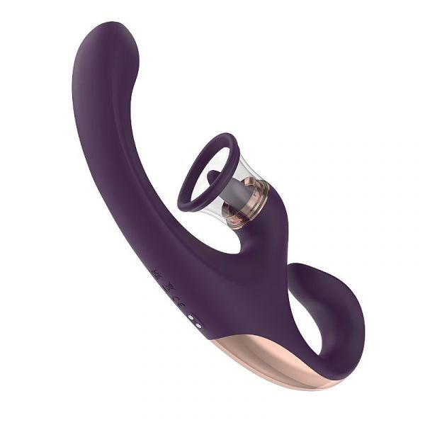 Vibrador Duplo Estimulo com Língua e Sucção - Sandra