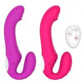 Vibrador Dupla Penetração Strapless - Recarregável - NV TOYS