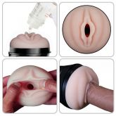 Lanterna Vagina em Cyberskin com Vibrador - Mini Lanterna