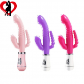 Vibrador Tripla Penetração Ponto G Clitóris Anal- 3 em 1