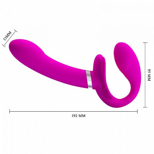 Vibrador Dupla Penetração Strapless com Ponto G - Valerie