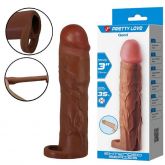 Capa 19 x 4 cm CyberSkin com Anel de Escroto - Gerd