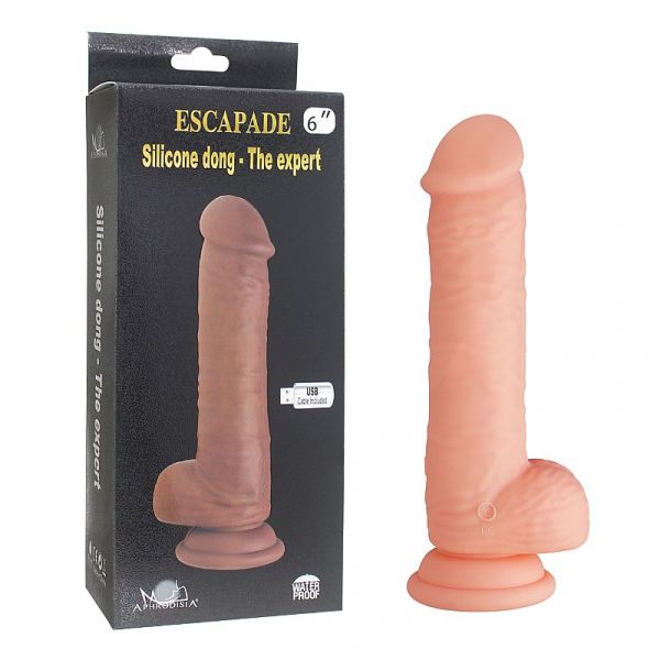 Prótese Vibrador Recarregável Rotativo  - Aphrodisia