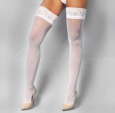 Meia 7/8 Renda com Silicone em Tule