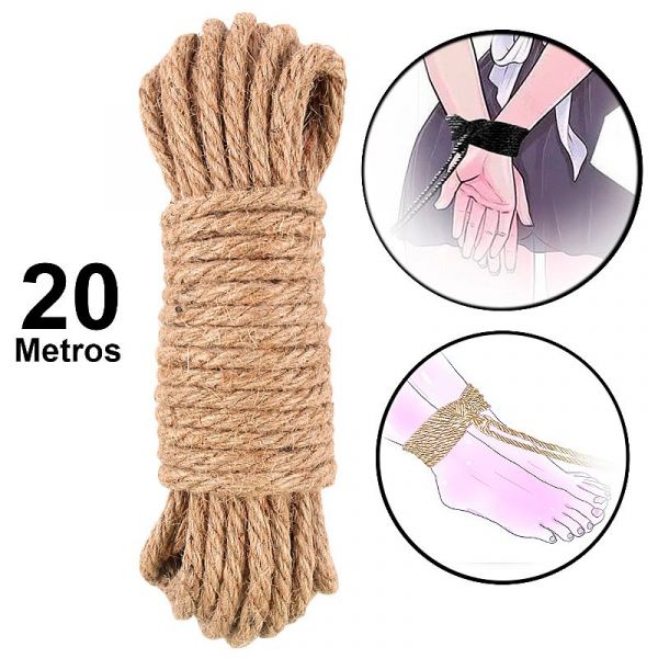 Corda Sado de Fibra Natural - Bondage - 20 Metros