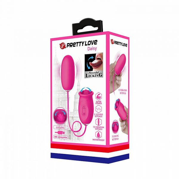 Bullet Duplo Vibrador e Estimulador com Língua - Daisy - Pretty Love