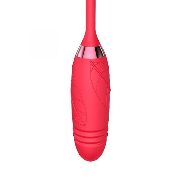 Vibrador Duplo Estimulo com Vai e Vem - Formato de Rosa-Greebaby