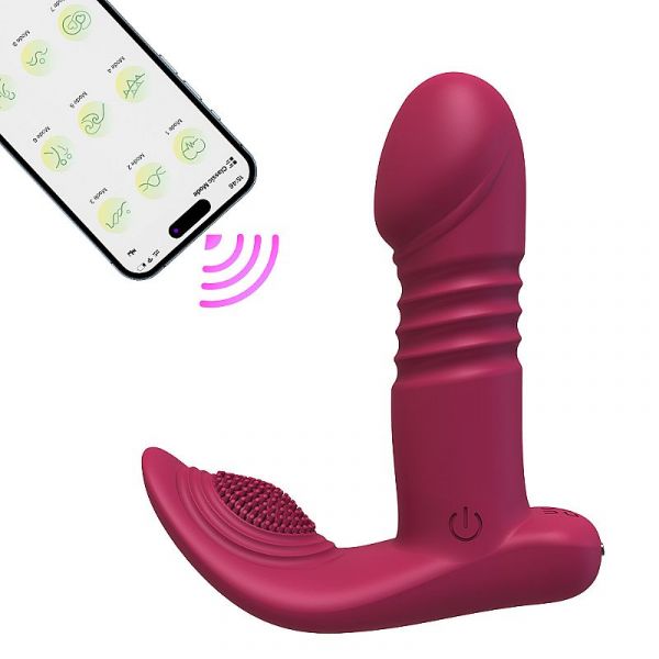 Vibrador Duplo Estímulo com Vai e Vem e Pulsação  - Lillie - APP - SI