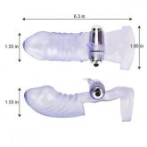 Capa para Dois Dedos com Vibrador em Jelly