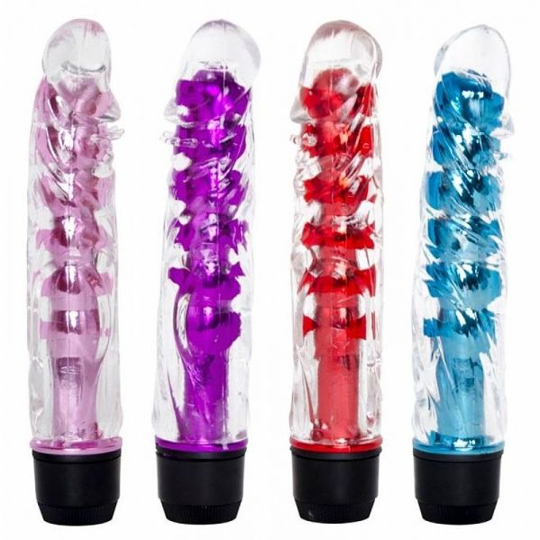 *Vibrador Jelly Estilo Personal com Capa Levemente Texturizada