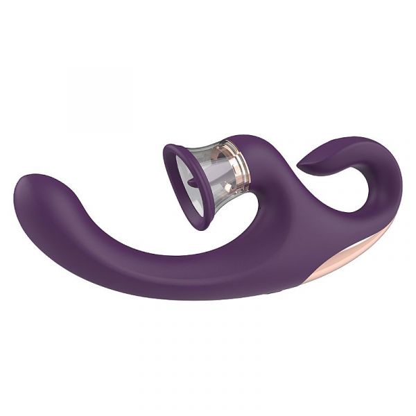 Vibrador Duplo Estimulo com Língua e Sucção - Sandra