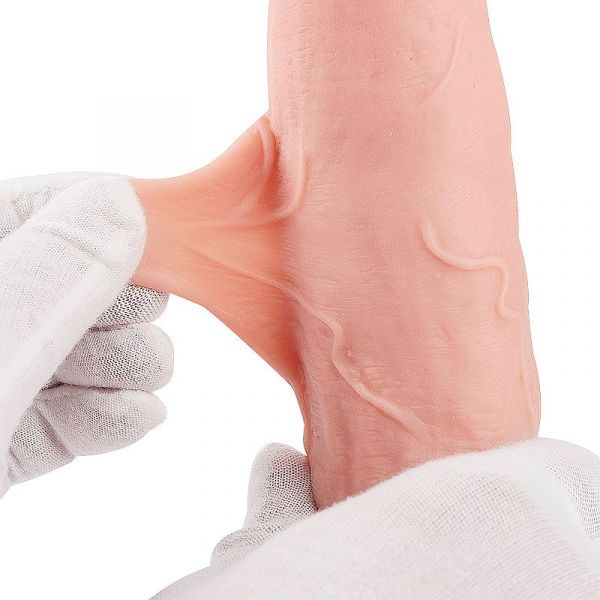 Prótese 20X 4 cm Super Realístico Dupla Camada com Escroto - Ventosa