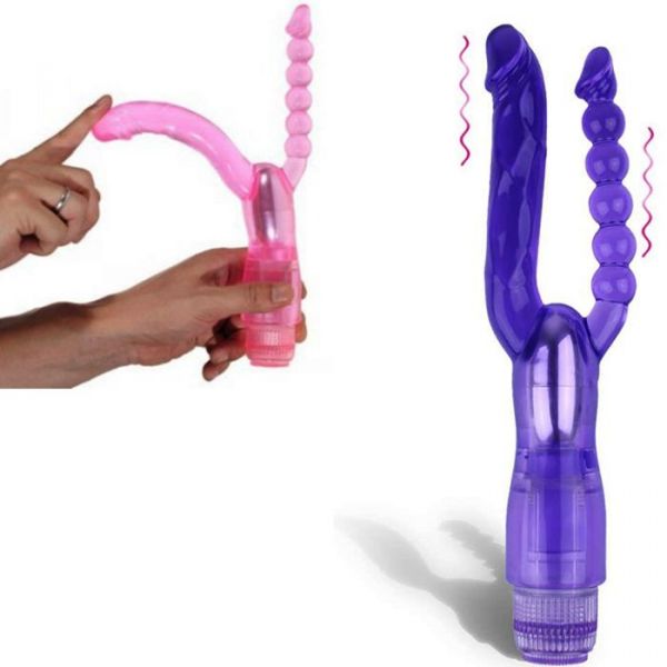 Vibrador Dupla Penetração Cristal Jelly