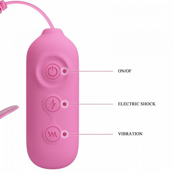 Estimulador de Mamilos com Vibrador e Choques - Nipple Clip