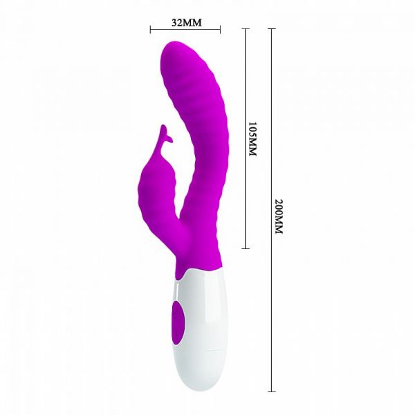 Vibrador Duplo Estímulo Ponto G e Clitóris Hyman - Pretty Love