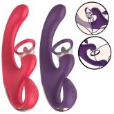 Vibrador Duplo Estimulo com Língua e Sucção - Sandra