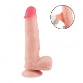 Prótese 20X 4 cm Super Realístico Dupla Camada com Escroto - Ventosa